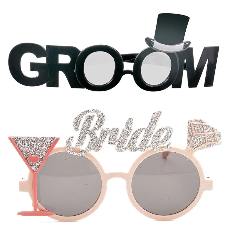 Party Glasses Bride Groom Sunglasses Bachelorette Hen Party Glasses Photo Props Wedding party Bridal Shower Decorations Supplies