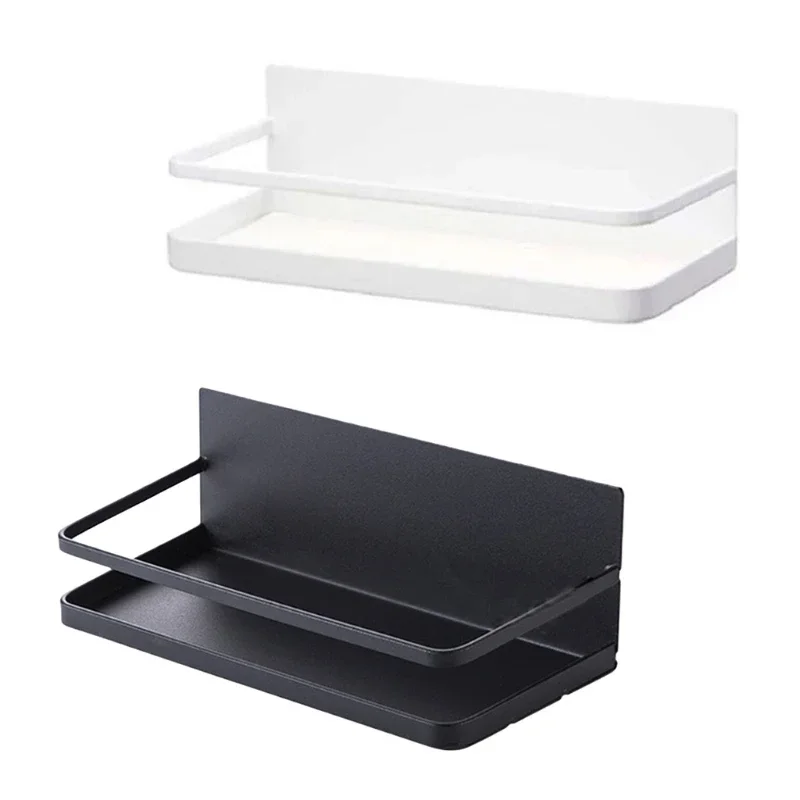 

Refrigerator Magnet Storage Rack Durable Holder Kitchen Heavy Duty Punch-free Magnetic Shelf Hanger Kitchen Storage