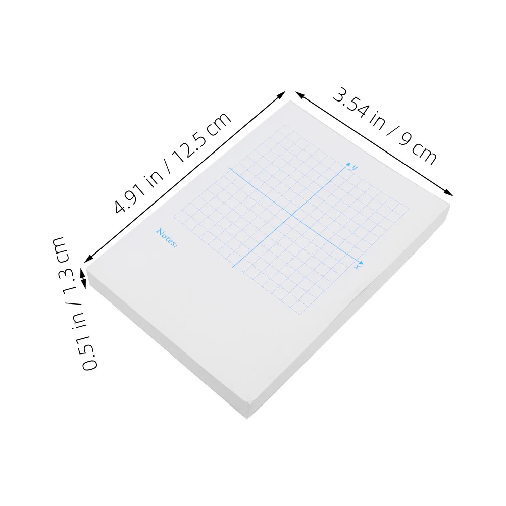 3Pcs 수학 좌표 연습 노트북 학생 교사를위한 Xy 그리드 용지 엔지니어 교실 숙제 사용 그래프 패드