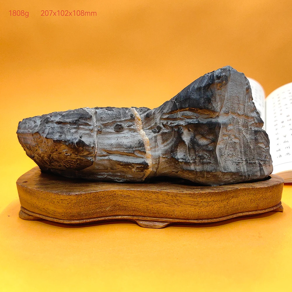 

MTBUY 1PC Suiseki Stone Mountain Rock Sculpture Stone Asian Natural Collection Stone Cadeau Homme Office Decoration Rough Stone