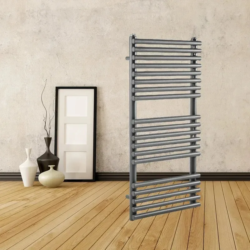 Secador de pared gris, calentador de toallas calentado, estante para radiador de baño, pieza de sistemas HVAC