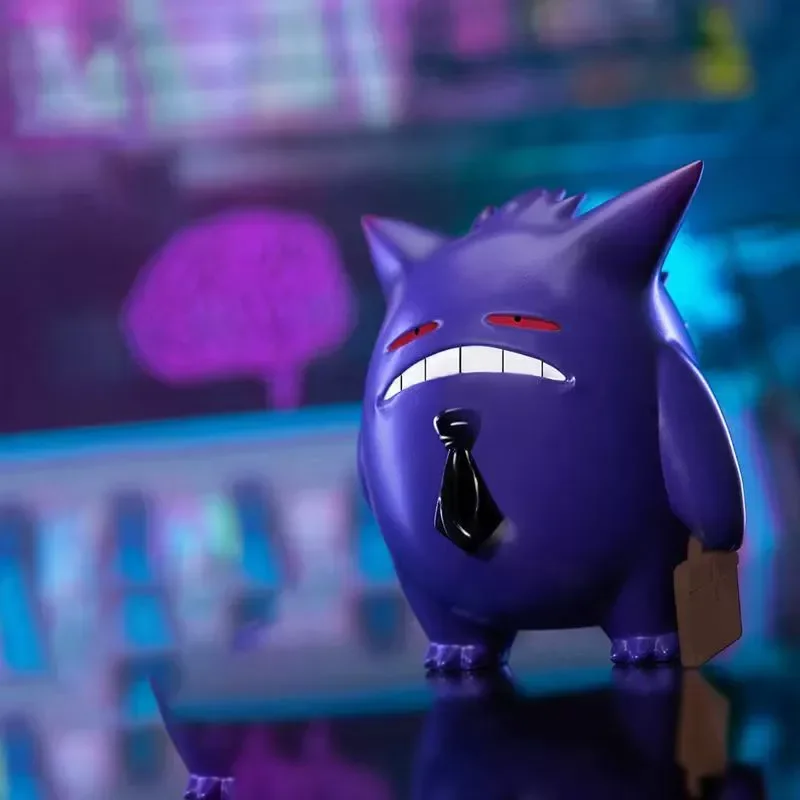 PokéMon Pocket Monsters Gengar Office Worker Image Figure Toys Creative Desktop Collection Ornaments Anime Peripheral Gifts