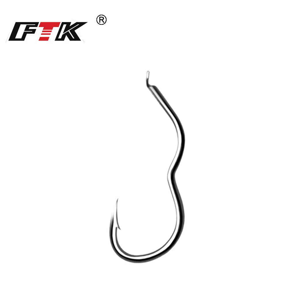 FTK 12Pcs/Pack Automatic Flip Fishing Hooks Sharp Barbed High Carbon Steel Fishhook for Carp Fishing Accessories