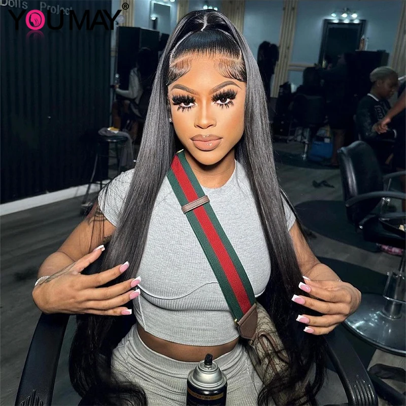 

34 Inches Long Hair Wig Full Lace Human Hair Wigs Silk Straight Barzilian Full Lace Frontal Wig For Black Women Youmay Virgin