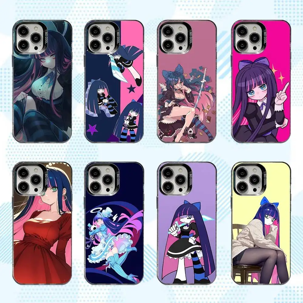 

Cute S-Stocking Anime Phone Case For iPhone 17,16,15,14,13,12,X,8,Pro,Max,Plus,E,SE4,Air,Mini IMD Matte Black