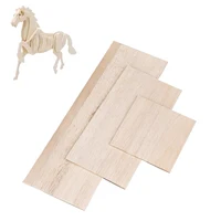 5pcs/Pack 1-8mm Thicks Lightweight Wooden Plank Craft Board Model Building Carving Handicraft Wood Accessories 3