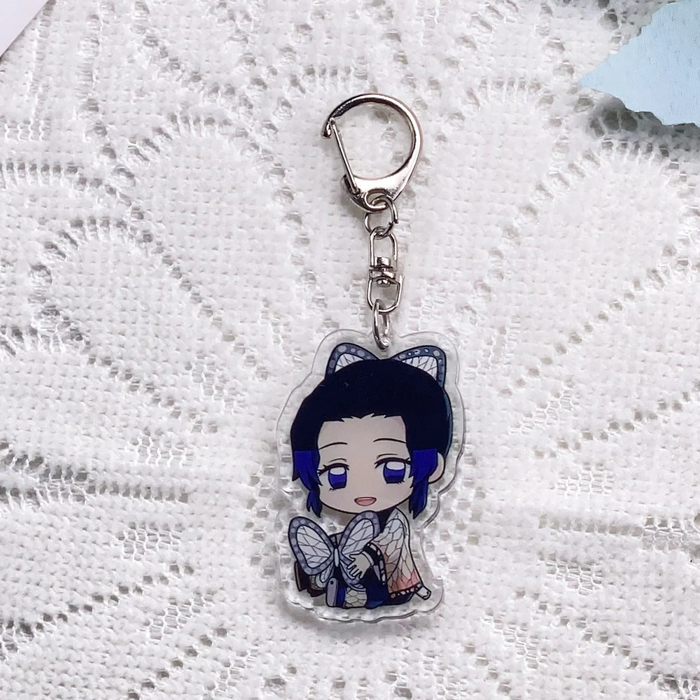 1/16PCS Anime Characters Demon Slayer Acrylic Car Keychain Accessories Keyrings Friends Gifts Funny​ Bag Charms Backpack Pendant image 6