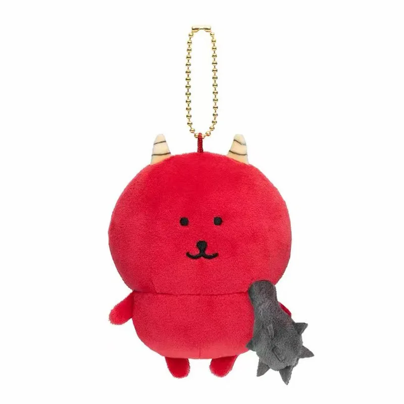 Cute Cartoon Chiikawa Red Ghost Bear Doll Chainsaw Muscle Bear Plush Keychain Doll Bag Pendant Doll Toy Gift