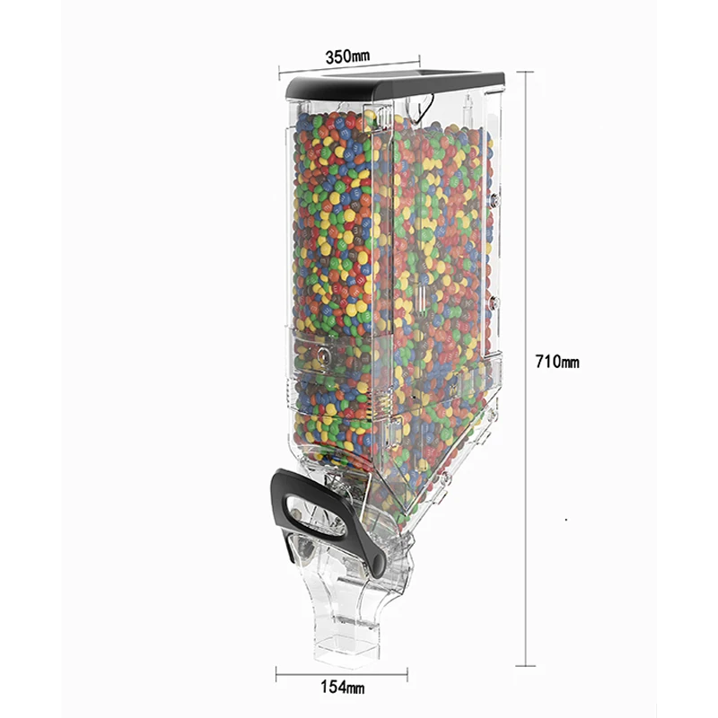Commercial Bulk Dry Food Dispenser Box Acrylic PC Material Grain Bean Coffee Candy - Gravity Warehouse Dispenser