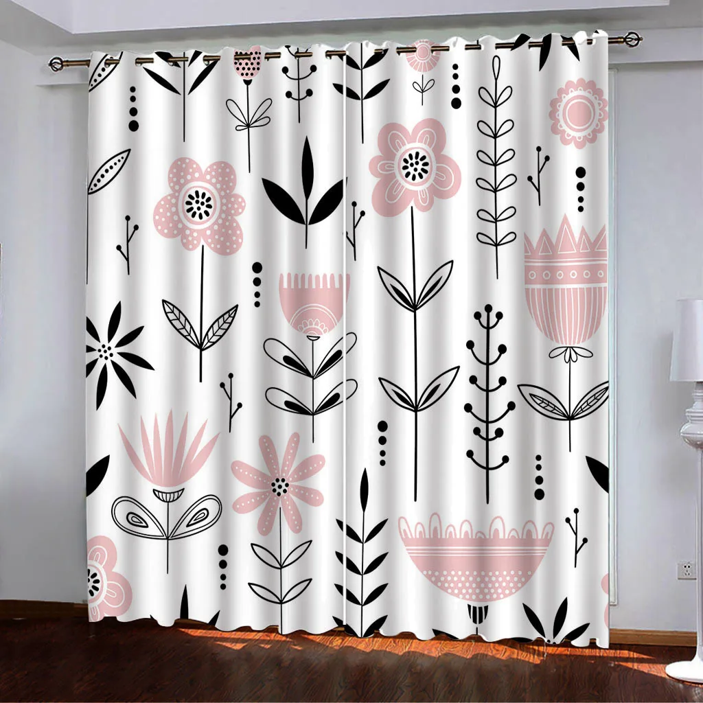 26267  Light blocking curtains, plant cleaning new style countryside curtains