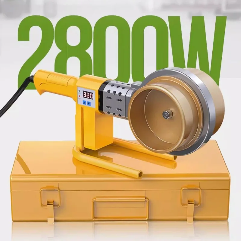 

Аппарат для сварки труб PPR/PE, сверхмощный, 2800 Вт, высокомощный инструмент для горячей сварки, для сантехнических работ, с регулировкой температуры