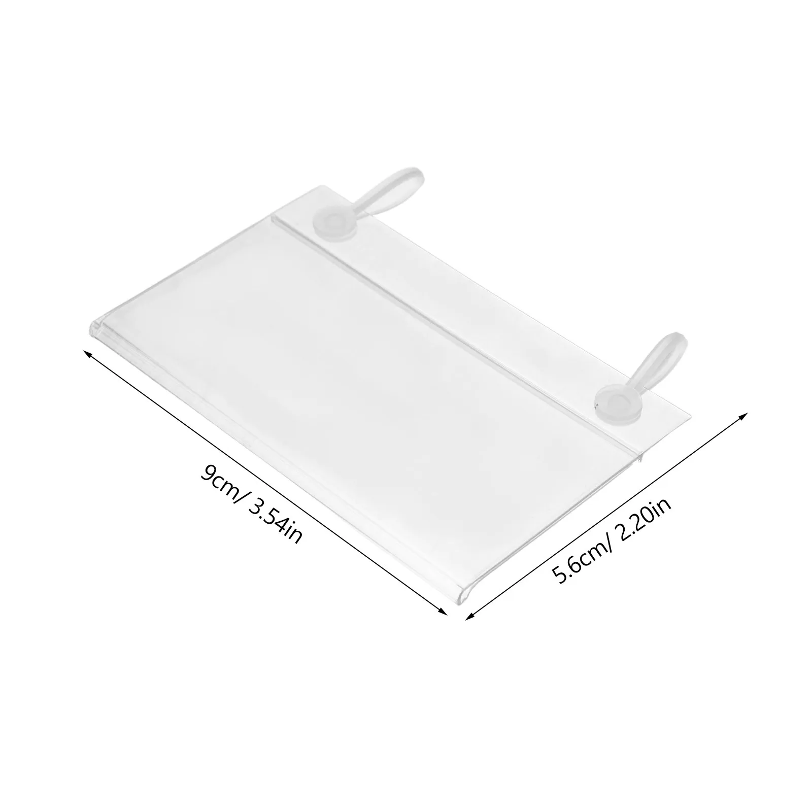 20Pcs Clear Plastic Label Holders Universal Fit Shelf Tags for Retail Store Pantry Supermarket Wire Rack Reusable Water