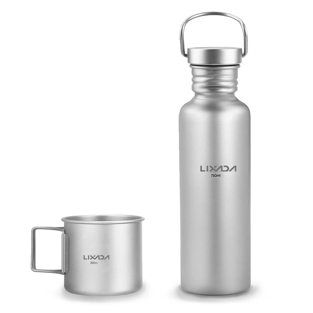 

LIXADA 600ml Full Ti Water Bottle Ultralight Outdoor Camping Hiking Cycle Water Bottle