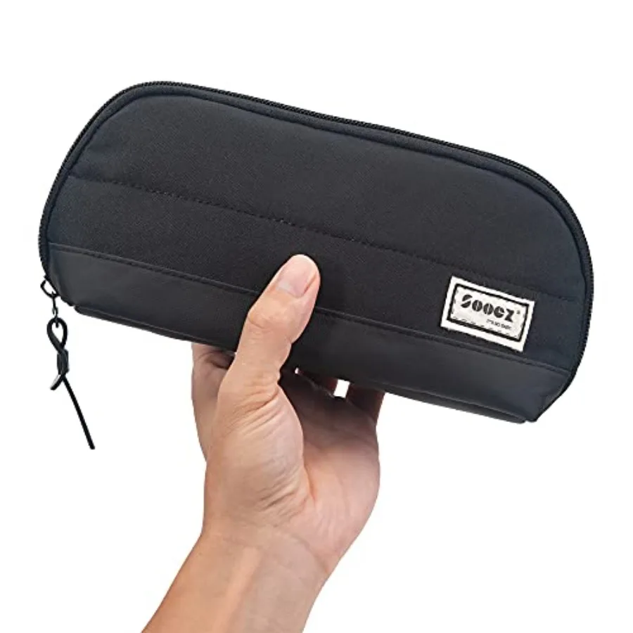 

Wide-Opening Pencil Pen Case, Lightweight and Spacious Pencil Pouch Zipper Stationery Bag, Aesthetic Supply with Triangular Des
