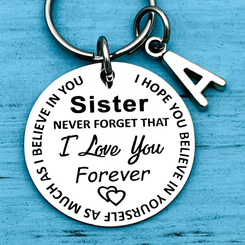 

Sister Keychain Sister Gifts From Sister Friendship Christmas Birthday Graduation Gifts for Sisters