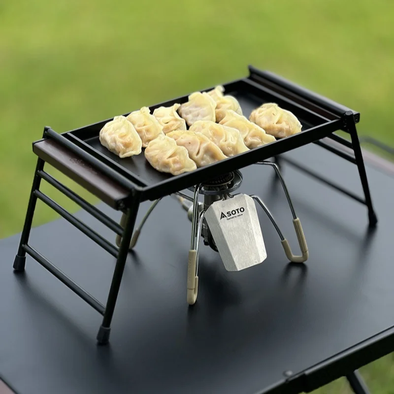 

Уличная тарелка для барбекю для кемпинга, пикника, портативная тарелка для барбекю, подъемная стойка для барбекю, набор деревянных ручек, сковорода для стейка теппаньяки