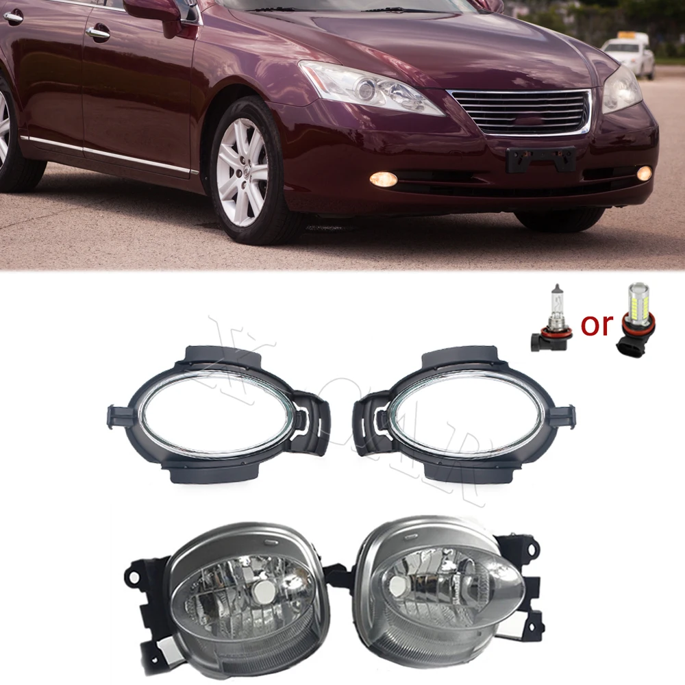 LED Halogen Fog lights Fog Light Cover Frame For Lexus ES350 ES240 GSV40 2006 2007 2008 2009 5212533070 8121133211 324-2502R-UD