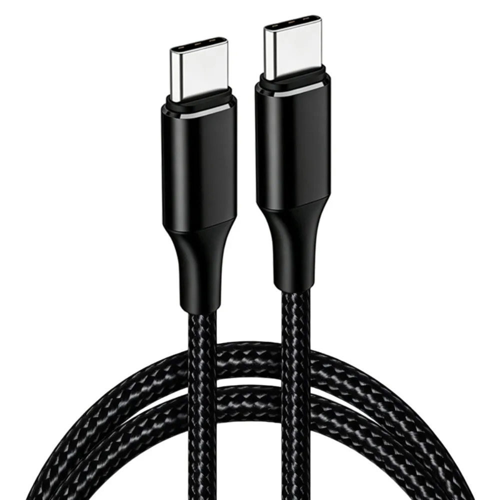 100W PD USB-C Charging Cable 480Mbps E-Marker Chip PD Fast Charge Lead 5A Nylon Braided Type-C Data Cord Laptop Phone Charging
