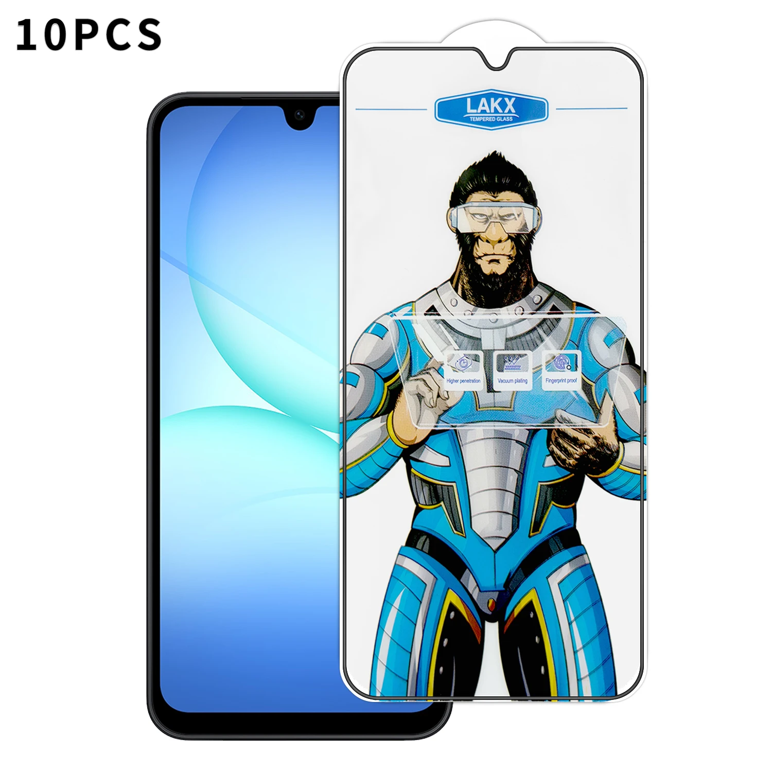 

For Samsung Galaxy A17 4G / Galaxy A17 5G 10Pcs High Definition Tempered Glass Anti-fingerprint Anti-static Electroplating Full