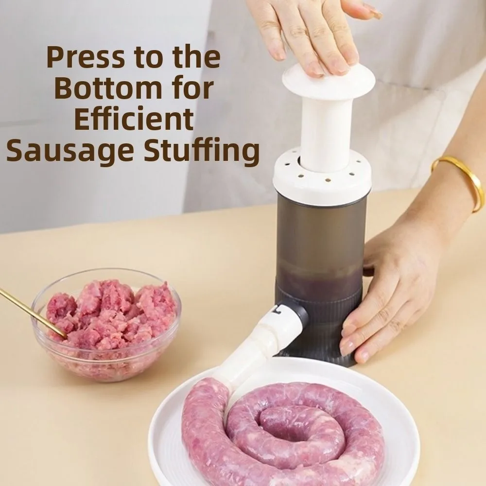 

Food-Grade Material Sausage Machine Manual Operation with 4 Stuffing Tubes Sausage Filling Tool Vertical Design Stuffer Filler