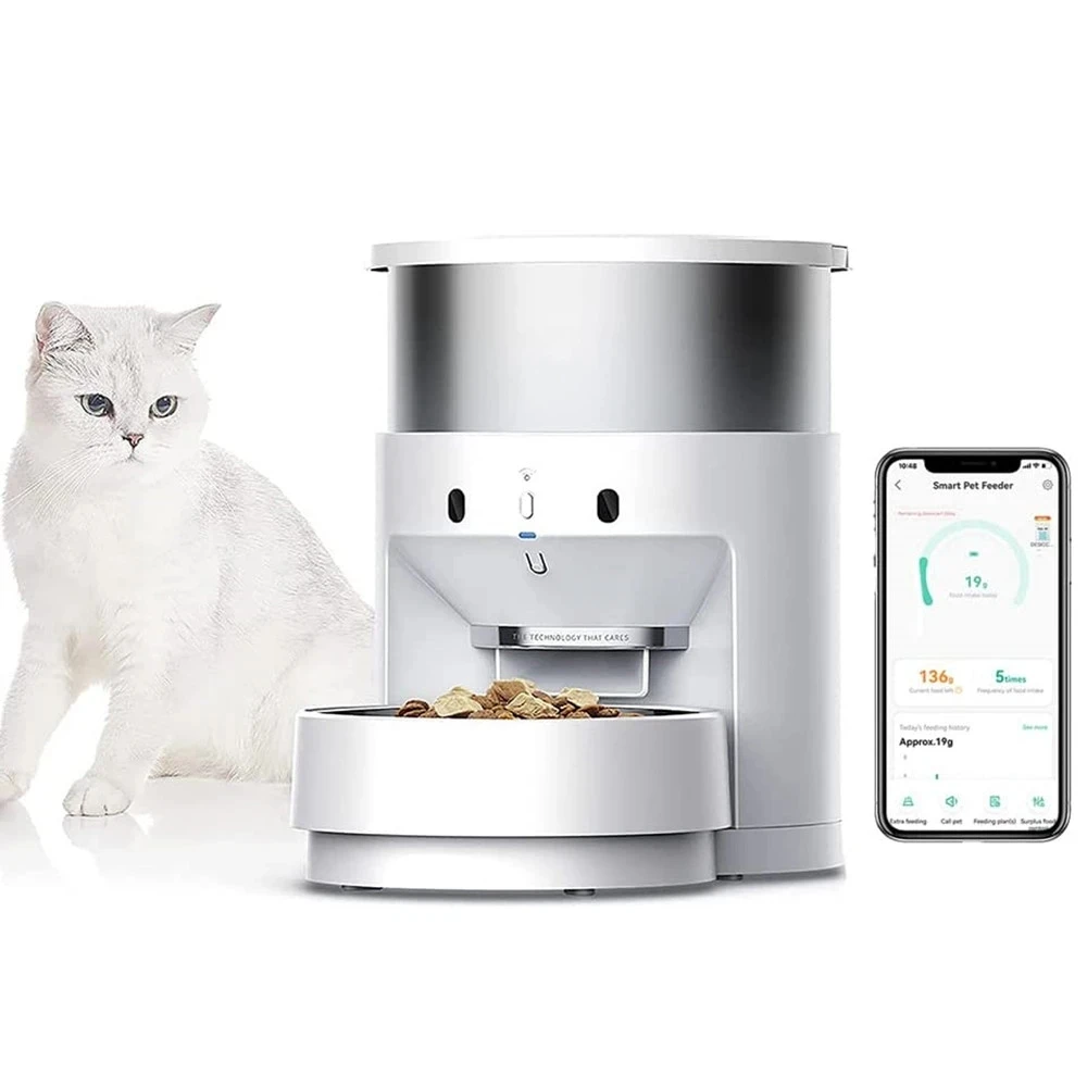 

Petkit Automatic Feeder Cat Pet Food Dispenser Smart Wifi Feeder APP Control Timed Quantitative Remote Feeding Dog Cat Bowl 3L