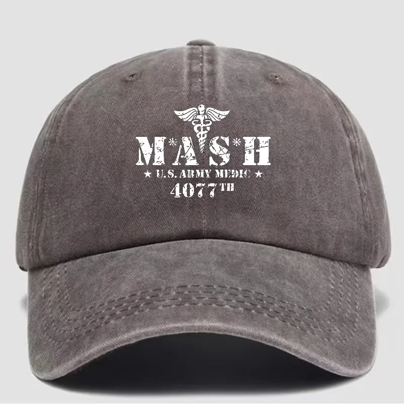 

Retro baseball cap, outdoor casual sun hat, MASH 4077 fashionable printed baseballcap