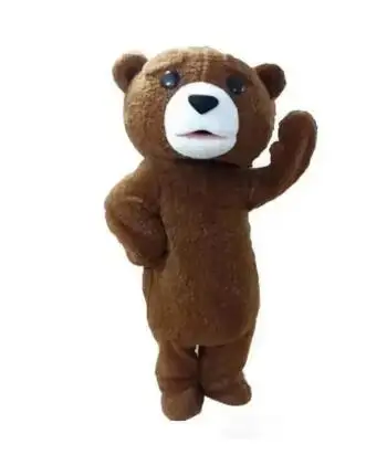 Costume de mascotte d'ours brun de bande dessinée pour adultes, robe de paupières de mascotte de cosplay, costume de convocation de Noël, carnaval de Rick, nouveau