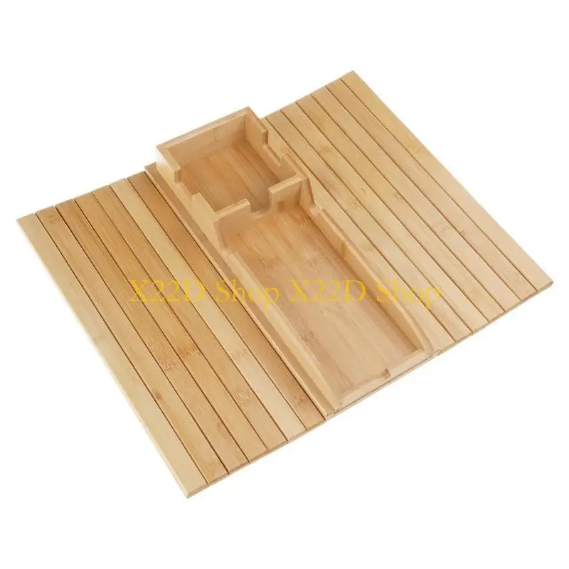 

X22D Convenient Sofa Arm Clip On Tray Elegant Couch Arm Table with Drink Holder Storage Holder Tray for Warm Evenings