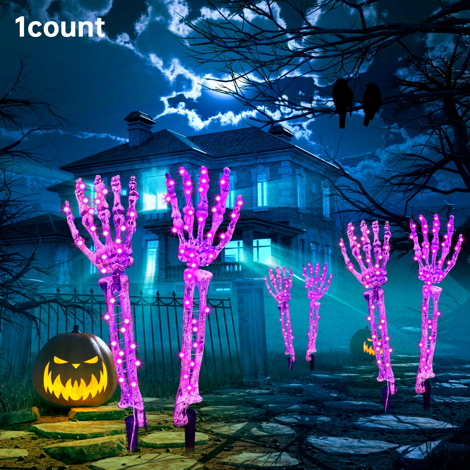 Solar Skeleton Hand Lights 5