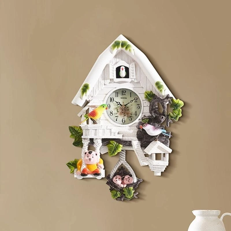 

Wooden Cuckoo Wall Clock Battery Powered Movement with Relaxing Sounds