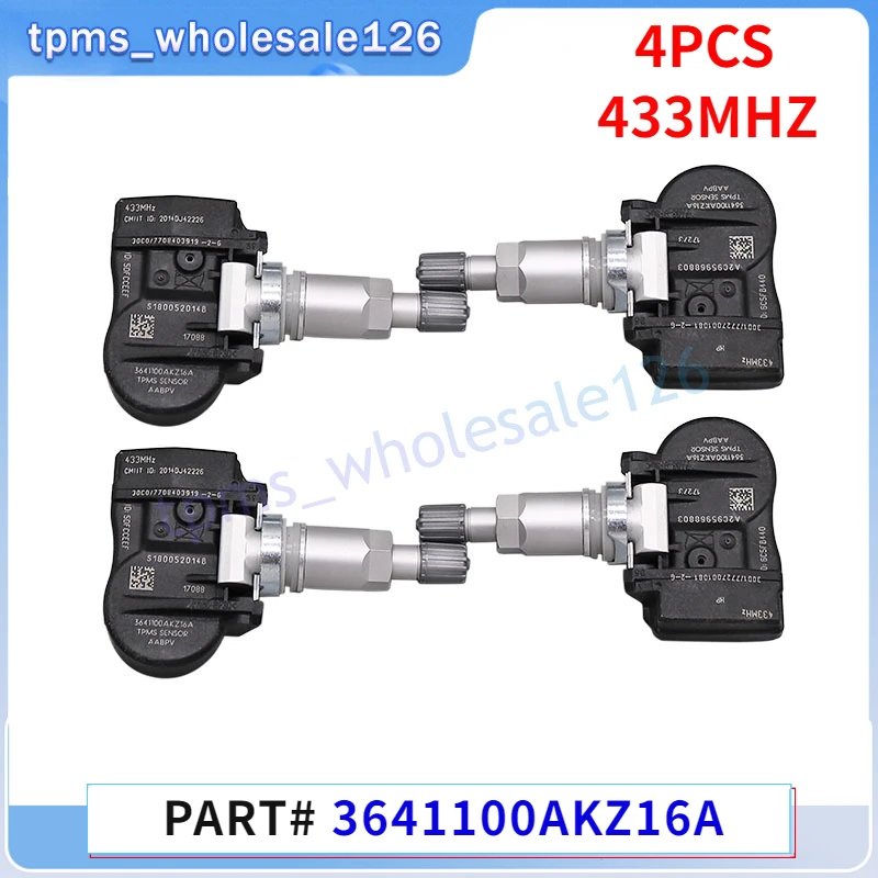 4PCS/Lot TYRE SENSOR 3641100AKZ16A For 2011 2012 2013 2014 2015 2016 2017 2018 Haval M6 TPMS 433MHZ Tire Pressure Monitor System