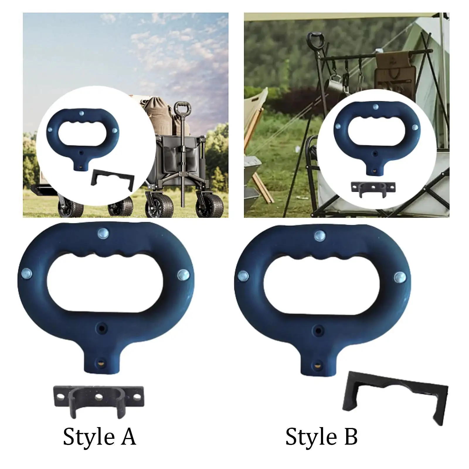 

Ergonomic Replacement Handle for Camping Cart, Spare Parts, Accessories, Black