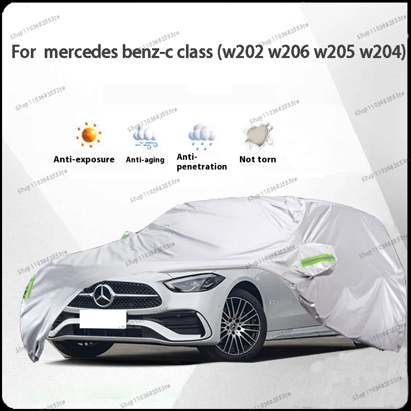 

For Mercedes Benz C Class Fit Car Cover - Waterproof, Dustproof, Sunshade (UV), Snowproof Full Cover with All-Day Protection