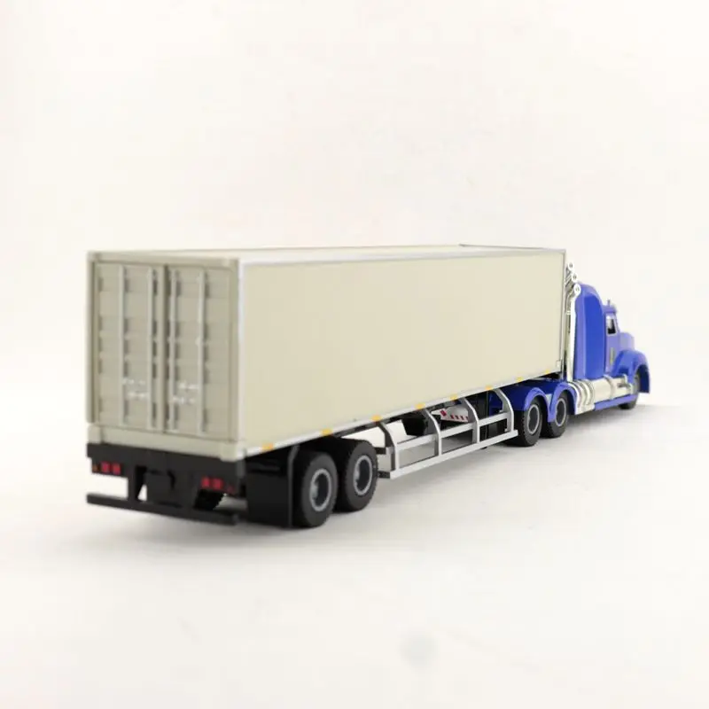 1:50 Scale Diecast Alloy Toy Vehicle Model Kenworth Container Transport Truck Engineering Car Educational Collection Gift Kid