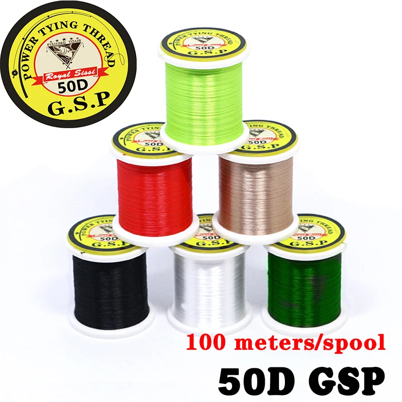 100meters/spool 30D/50D GSP fly tying PE thread strongest fly fishing tying thread for Midge Nymph Dry&Wet Flies Trout fishing