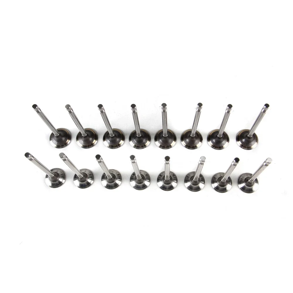 16pcs EA111 Engine Part Intake & Exhaust Valve Set Fit 1.4 L T GAS 06-16 L4 VW TSI For Volkswagen Tiguan Golf AUDI A1 SKODA SEAT