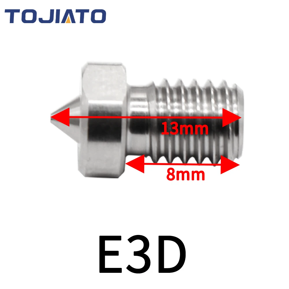 2-6pcs High Strength TC4 Titanium Alloy Nozzle E3DV6 High Temperature Wear Resistant Extruder For Ender 3 CR10 3D Printer Parts