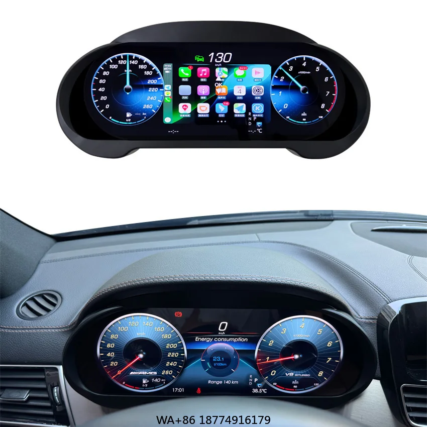 

Обновление спидометра, цифровой кластер для ML GL GLE GLS W166 X166, экран приборной панели Carplay