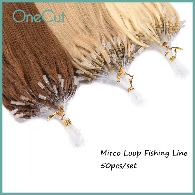 

Straight Micro Loop Fishing Line Remy Mirco Beads Human Hair Extension 100% Real Human Hair Invisible Natural Hair For Women