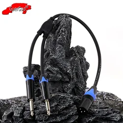 Podwójny kabel rozgałęźny 1/4 cala na XLR męski Y, 3-pinowy męski XLR na podwójne gniazdo 6,35 mm TS Mono Jack Adapter przewodu konwertera audio do miksera Amp