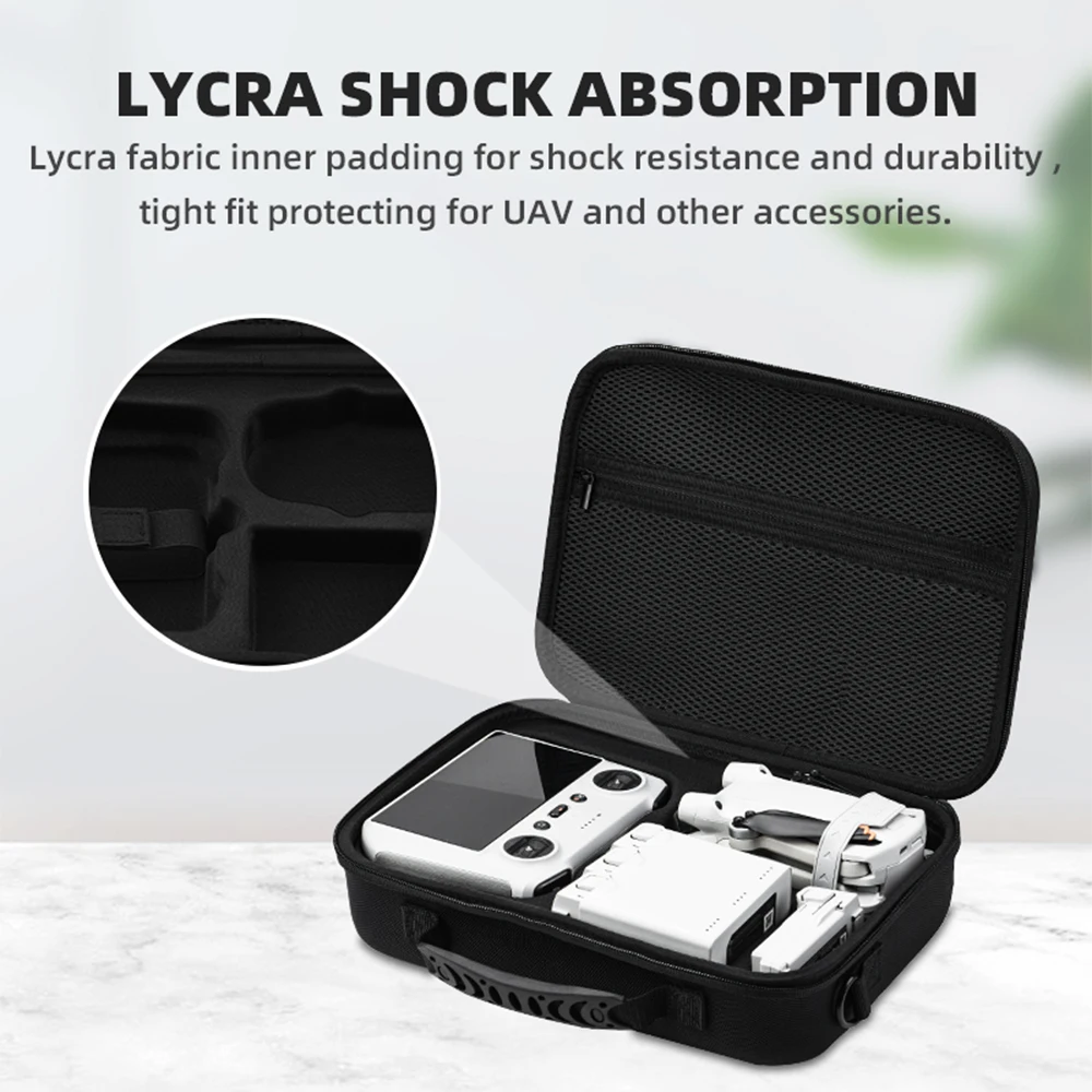 BRDRC Carrying Case for DJI Mini 4 Pro Drone RC 2 Remote Controller Portable Storage Bag Handbag Shoulder Box Travel Bag