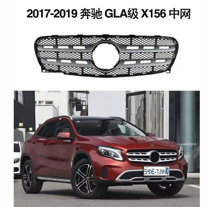 Car Front Bumper Mesh Grill Bar Vent Upper Cover OEM A1568806400 For Mercedes-Benz X156 GLA180 GLA200 GLA220 GLA250 2017-2019 ﻿