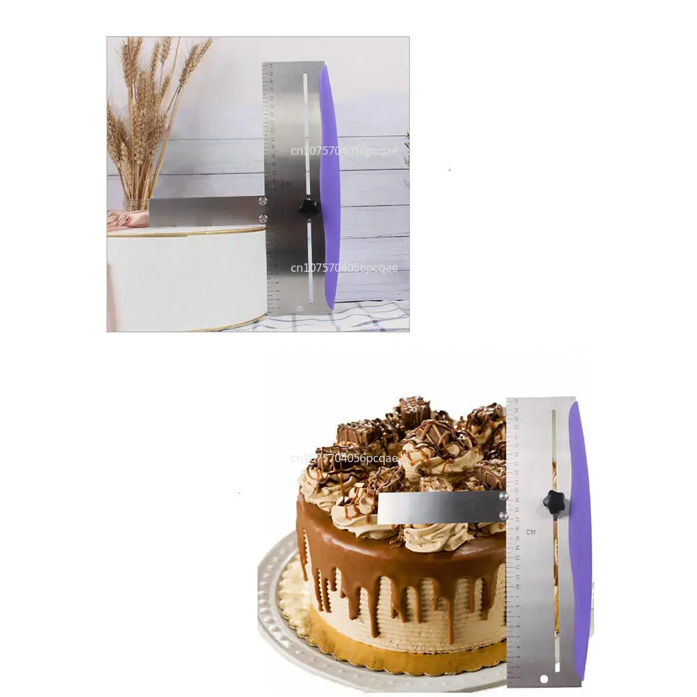 Cake Scraper, 12 Inch Adjustable Stainless Steel Cake Smoother, Cake Icing Frosting Smoother For Baking diy Tools