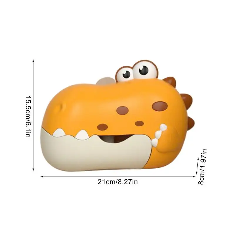 Bathtub Bubble Machine Music Bubble Blower Dinosaur Shape Electric With Suction Cup Children Bathing Companion For Age 3