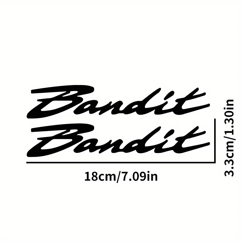 Bandit Motorcycle Sticker, Waterproof Durable Self-Adhesive Decal for Helmet Styling, Ideal for Plastic Glass Metal Smooth