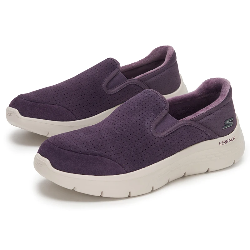 

Skechers Women's Shoes, Low-Top Sneakers, Comfortable, Lightweight, Fashionable Slip-On Shoes, Fleece-Lined, Warm Casual Shoes 124953-Plum