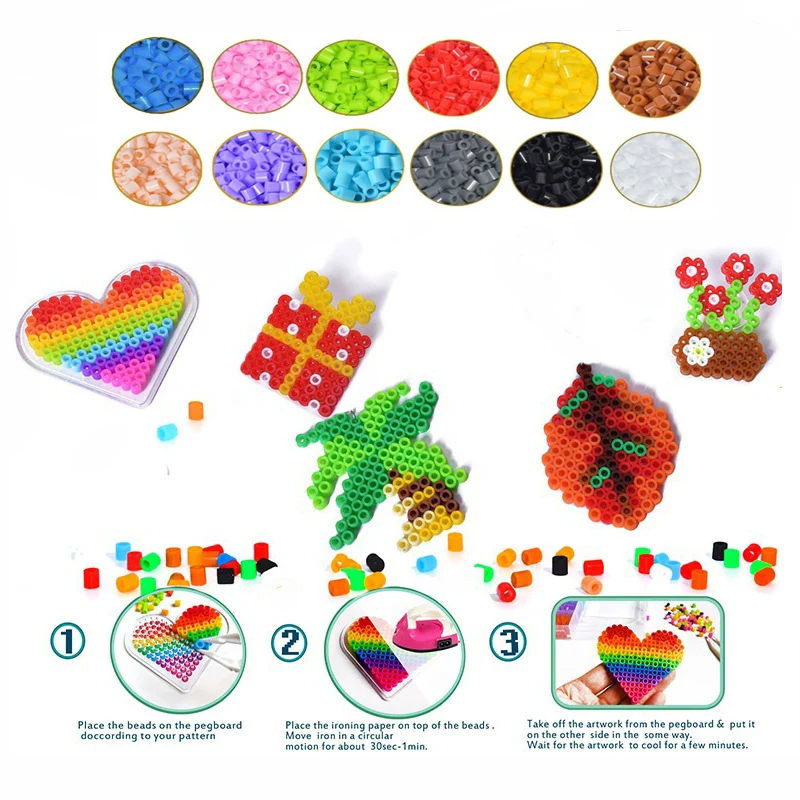 2.6mm Mini/10000pcs/bag Hama Beads Thermal Mosaic Perler DIY Kids Iron Beads Fuse Handmade Gift Children Toy