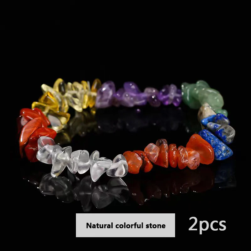 DIY Armband-/Halsketten-Schmuckbastelset - 450 natürliche zerkleinerte Steine, unregelmäßige Edelsteine, Heilkristalle, lose Steinperlen (5 – Detail 7