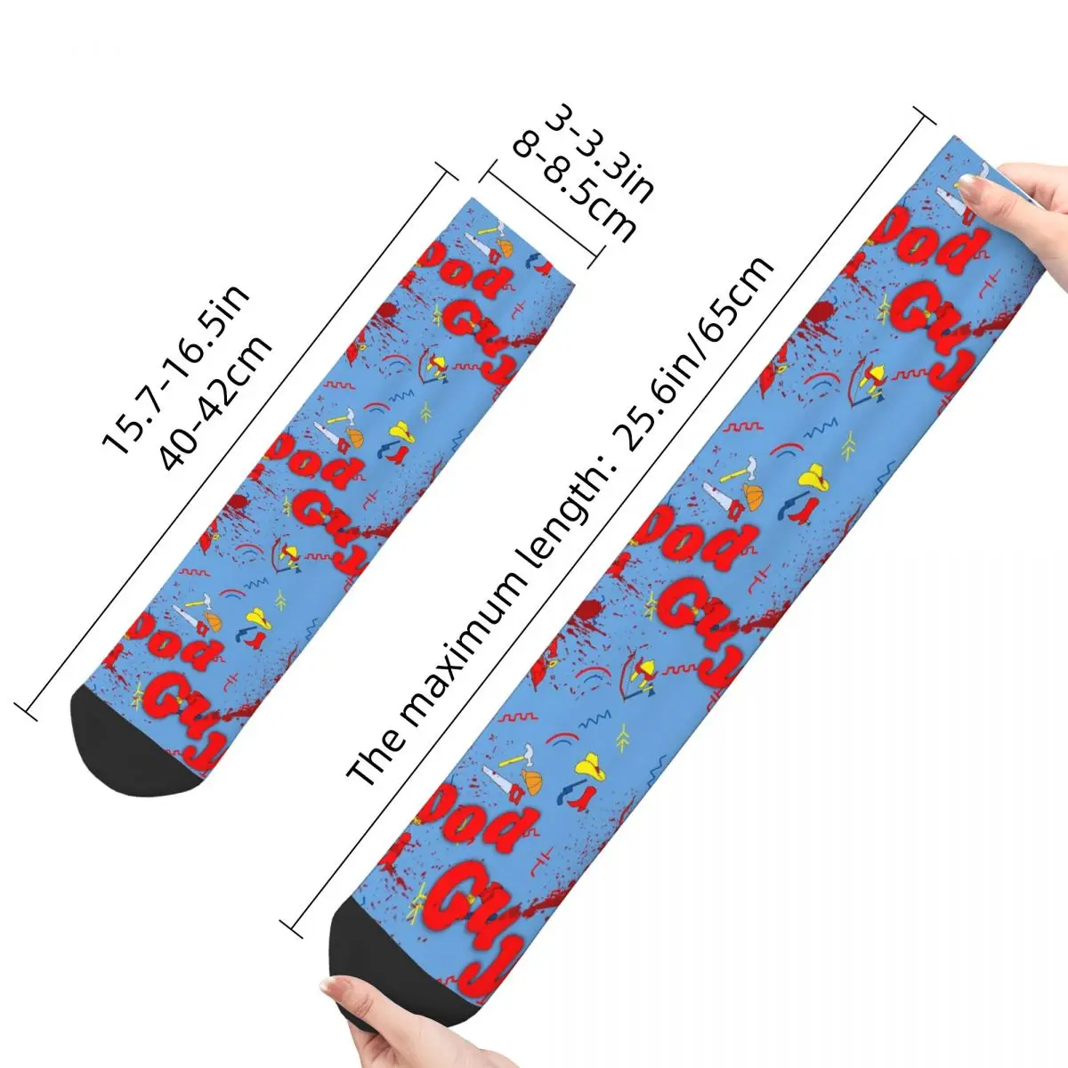 Chucky Doll Horror Socks Men Women Polyester Funny Happy Good Guys Socks Crazy Spring Summer Autumn Winter Socks Gift