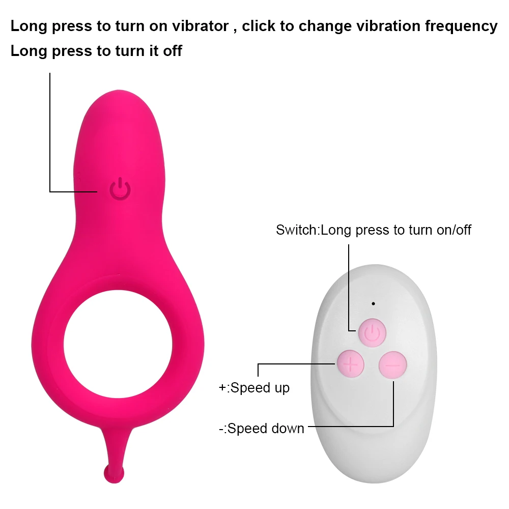 OLO Remote Cock Ring Clitoral Stimulator Adult Sex Toys For Couples 10 Speed Penis Rings Vibrator Prostate Massager for Men